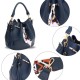 Navy Drawstring Bucket Bag	