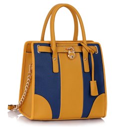 Dámská kabelka Ashley Chain Modro-žlutá