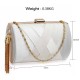 White Tassel Clutch