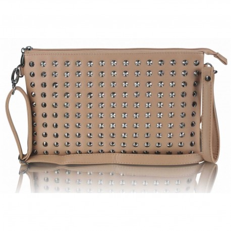 Nude Purse With Stud Detail