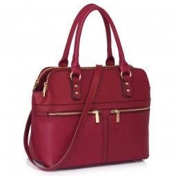 Dámská kabelka Burgundy Zipper Tote