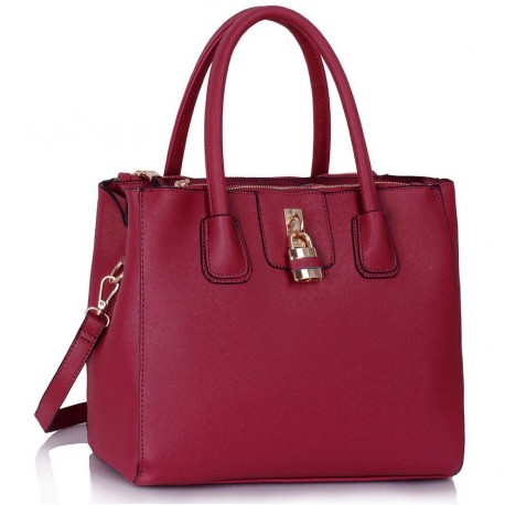 Elegantní kabelka Ashley Lock Burgundy