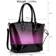 Purple Patent Two Tone Handbag