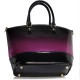 Purple Patent Two Tone Handbag