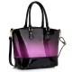 Purple Patent Two Tone Handbag